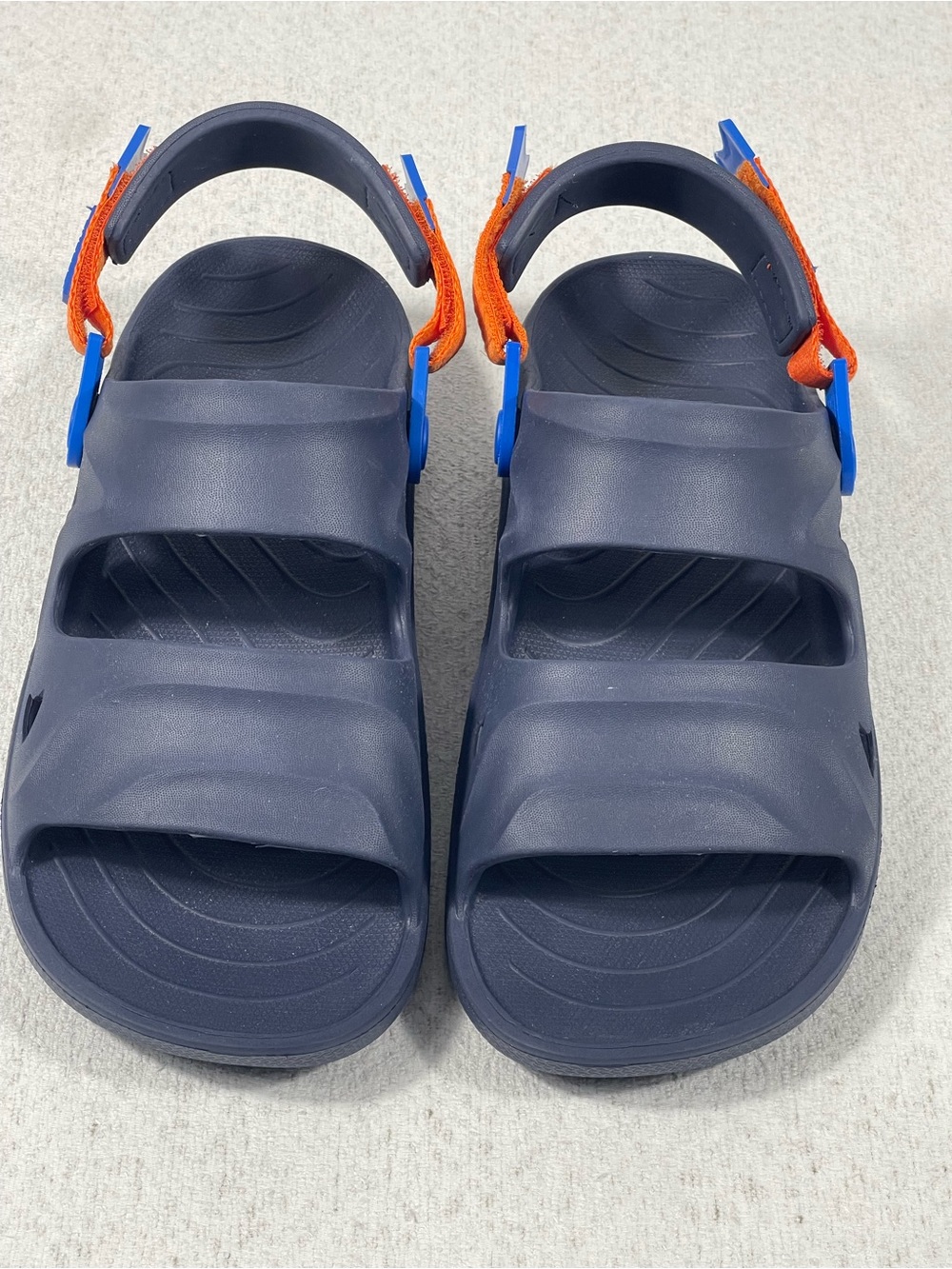 Rugged Shark Mens Clogs Sandals Size 10 Blue Orange Slip On Shoes NWOT, SKU#0381